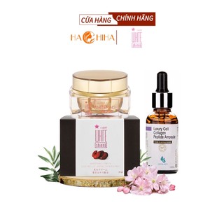 Kem Xoá Nám White Shinno Nhật Bản Và Tinh Chất Xoá Nám Dew&Dew Luxury Cell Collage Peptide