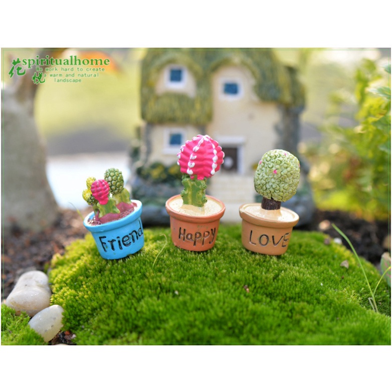 Set 7 Chậu Cây Xương Rồng Mini Trang Trí Taplo Oto Bàn Làm Việc - Đồ Decor Ô Tô Phòng Ngủ Luxcar Giá Rẻ