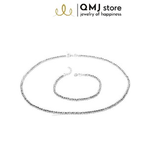Dây chuyền bạc QMJ Bi phay sáng lấp lánh - Q090