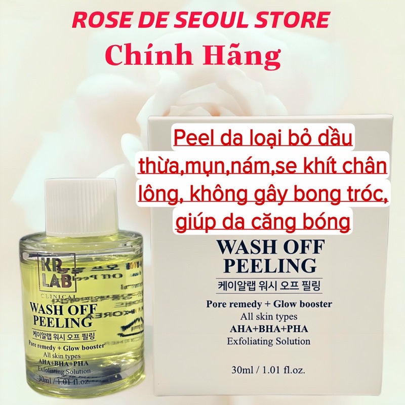 Peel da pha lê krlab 30ml hạn 2026 giúp tái tạo da căng bóng