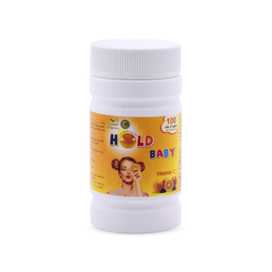 Viên Ngậm Hold HCN Baby Bổ Sung Vitamin C Hỗ Trợ Tăng Sức Đề Kháng 100 Viên