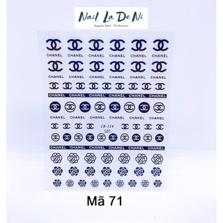 Sticker dán móng hiệu Chanel -Gucci - Dior - VL trang trí dán móng nail