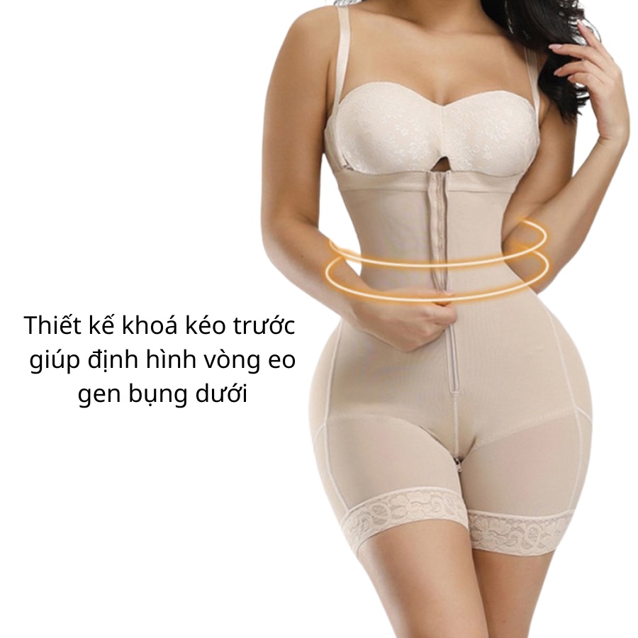 Bộ gen toàn thân cao cấp-bodysuit định hình cơ thể tạo eo