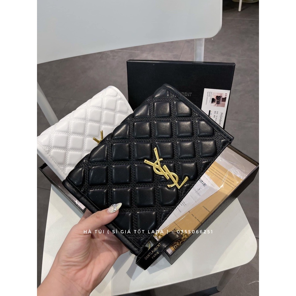 Túi cầm tay - túi đeo chéo Y ét lờ trần ô trám ( Có hộp )