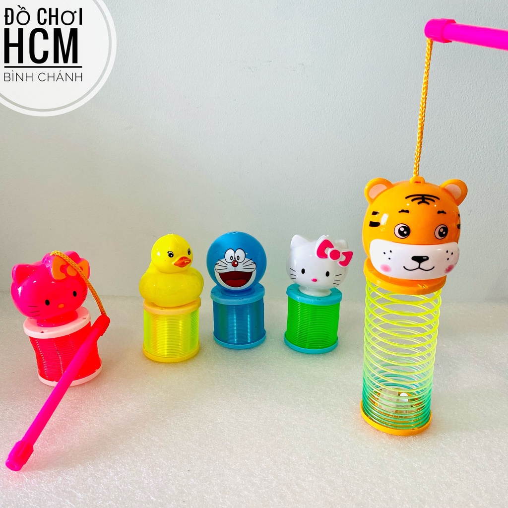 Đồ chơi trẻ em lò xo hình con vật cho bé thích khám phá cầu vồng rainbow, cầu vòng ma thuật phát sáng doremon