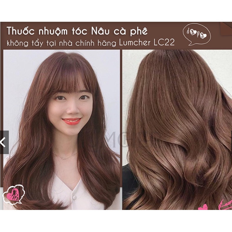 Thuốc nhuộm tóc nâu CAFE | COFFEE không tẩy tại nhà chính hãng Lumcher LC22