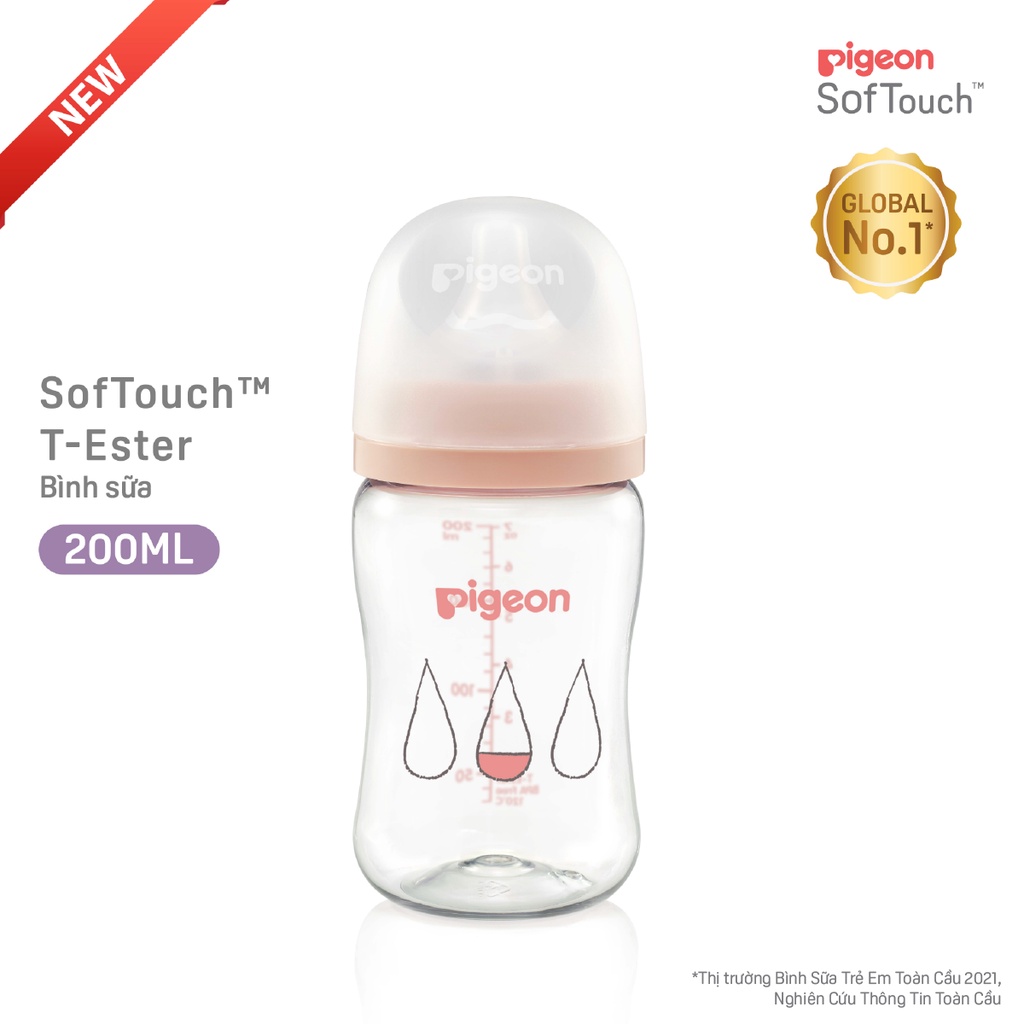 Bình Sữa Softouch T-Ester Plus Thế Hệ III - Giọt sương 200 ml/300ml