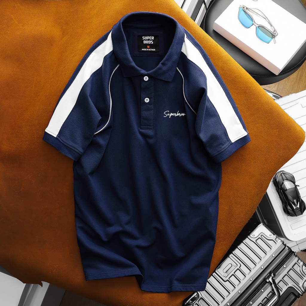 Áo thun polo phối viền