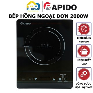 Bếp hồng ngoại Rapido – Hàng chính hãng, bảo hành 12 tháng