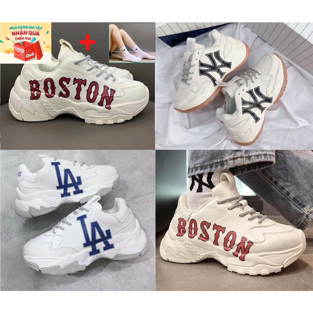 Giày 𝐌𝐋𝐁 Boston LA ,NY Đế Nâu, Giày Thể Thao 𝐌𝐋𝐁, Giày Sneaker ulzzang thể thao nam nữ cổ ngắn đế độn 5cm tăng chiều cao