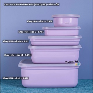 Khay inox 304 edelkochen - tím môn