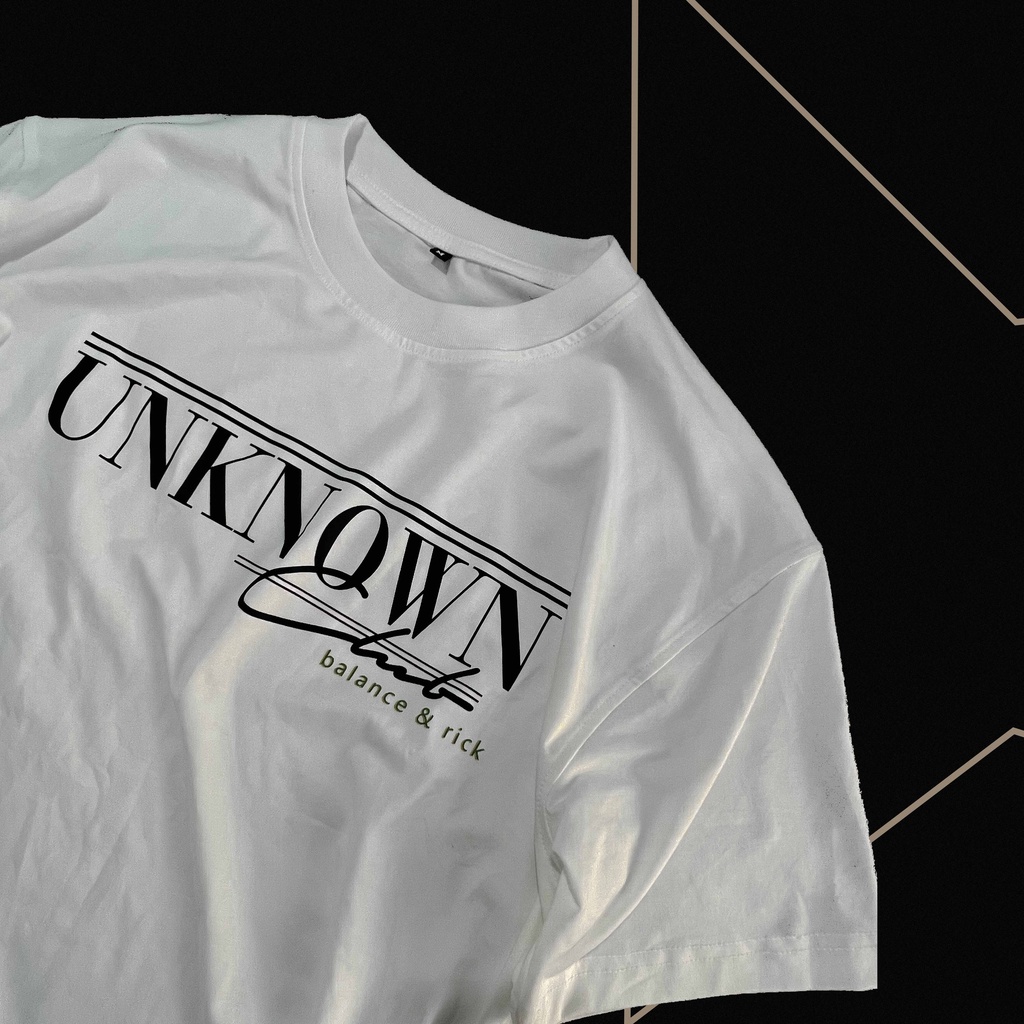 Áo thun "overlined" logo unknown áo phông tay lỡ