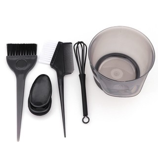 Bộ dụng cụ nhuộm tóc 6 món bát nhuộm,chổi nhuộm,que đánh ,bịt tai