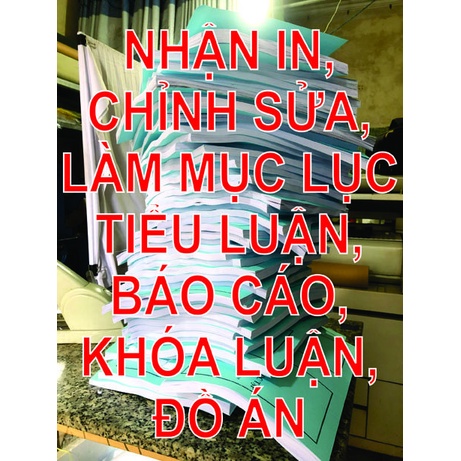 In tài liệu học sinh, sinh viên