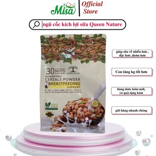 Ngũ Cốc Lợi Sữa Queen Nature  Bịch 800gr, Bột Ngũ Cốc Hữu Cơ Giàu Dinh Dưỡng Cho Mẹ