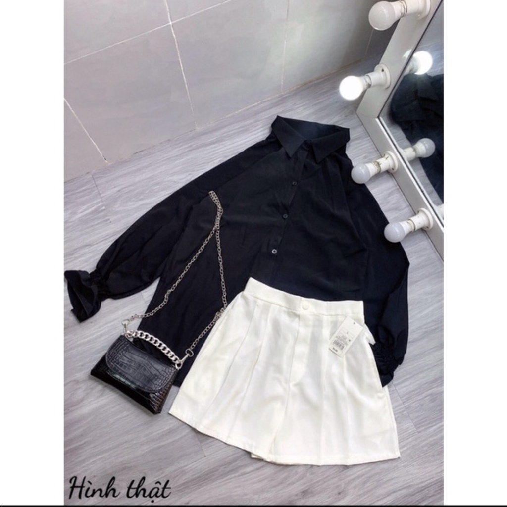 Quần Short Nữ Chất Tuyết Mưa Kiểu Quần Đùi Gỉa Váy Cạp Cao Lưng Thun - 769