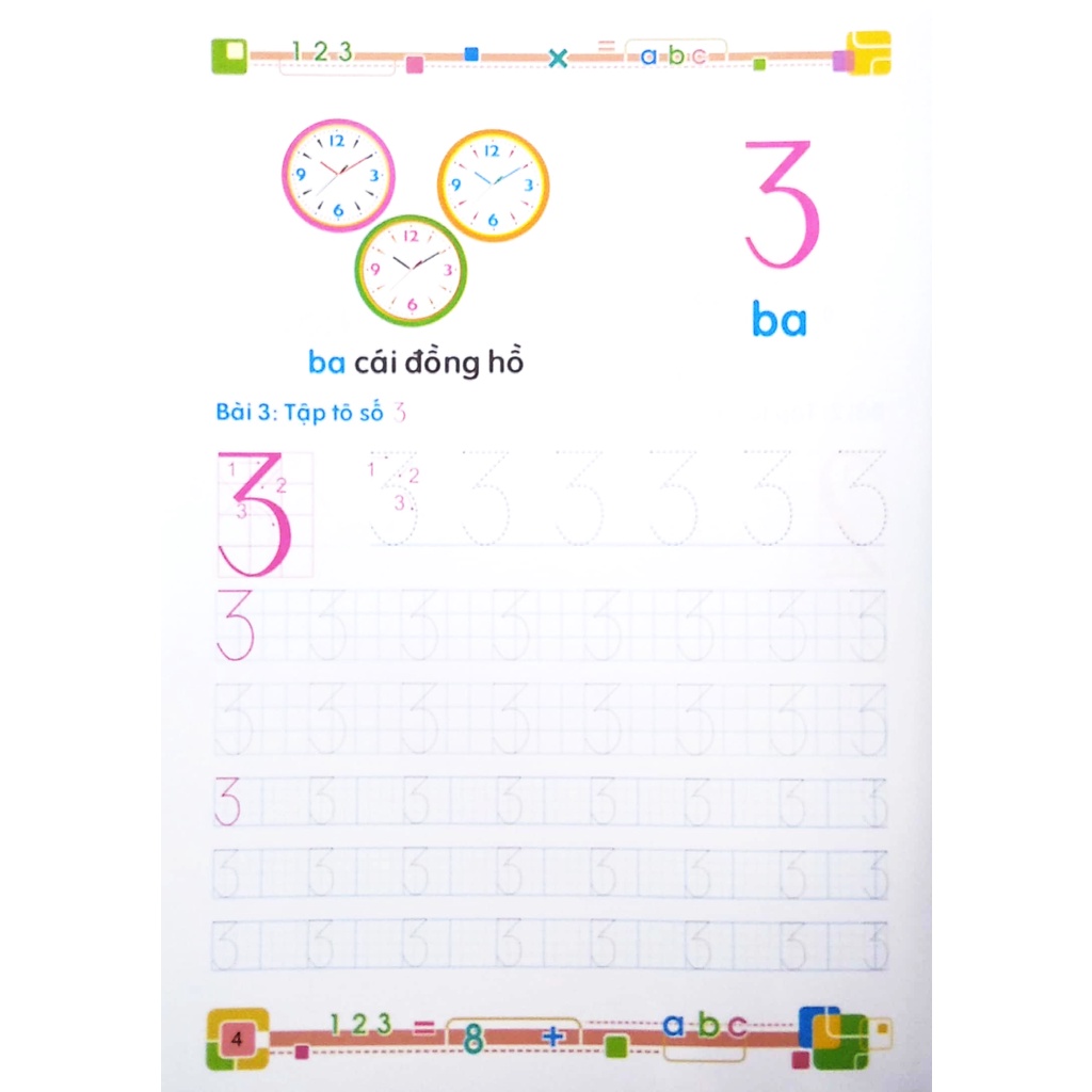 Sách_Tủ Sách Cho Bé Vào Lớp 1 - Bé Tập Tô Chữ Số - Dành Cho Bé 4-5 Tuổi