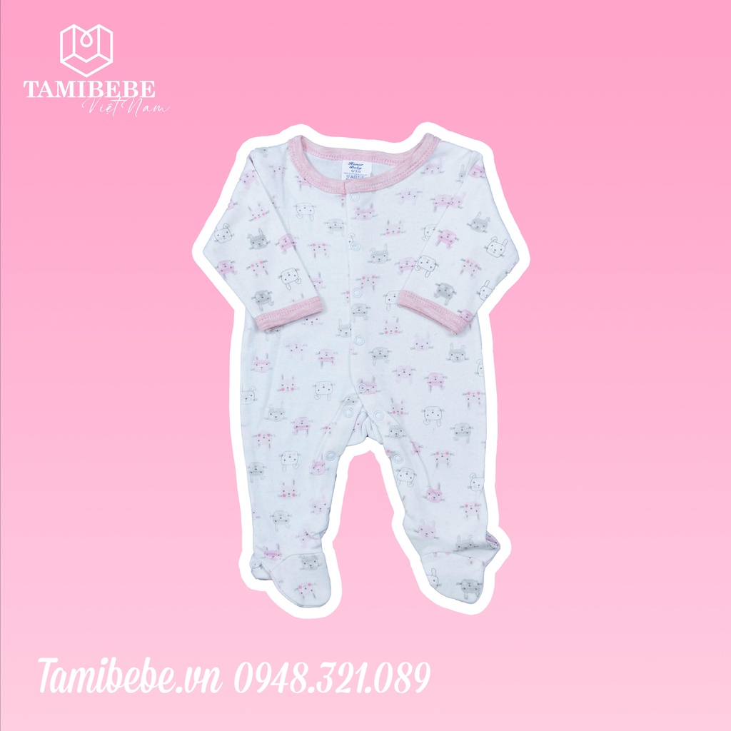 Set Quà Tặng Thôi Nôi Đầy Tháng Em Bé Tamibebe - Quần Áo Sơ Sinh - Thỏ Hồng