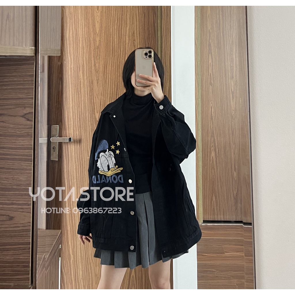Áo khoác jeans thêu vịt - J006