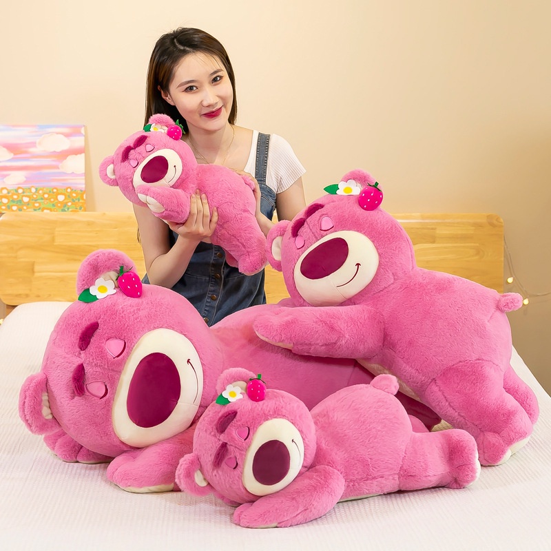 Gấu Bông Lotso Nằm Ngủ Hàng Nhập Cao Cấp Bông Mịn Siêu Dễ Thương Mềm Mại - Babi mama G104