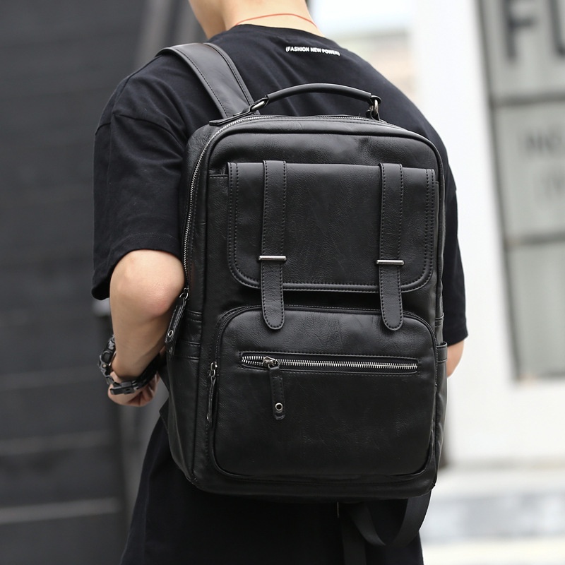 Balo nam nữ da unisex cao cấp đựng laptop 15,6inch thời trang phù hợp sinh viên đi chơi đi làm du lịch phượt