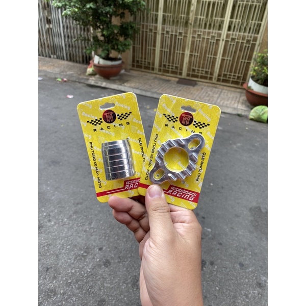 Combo khâu pô inox và tai pô nhôm cho cổ 27mm hoặc 32mm