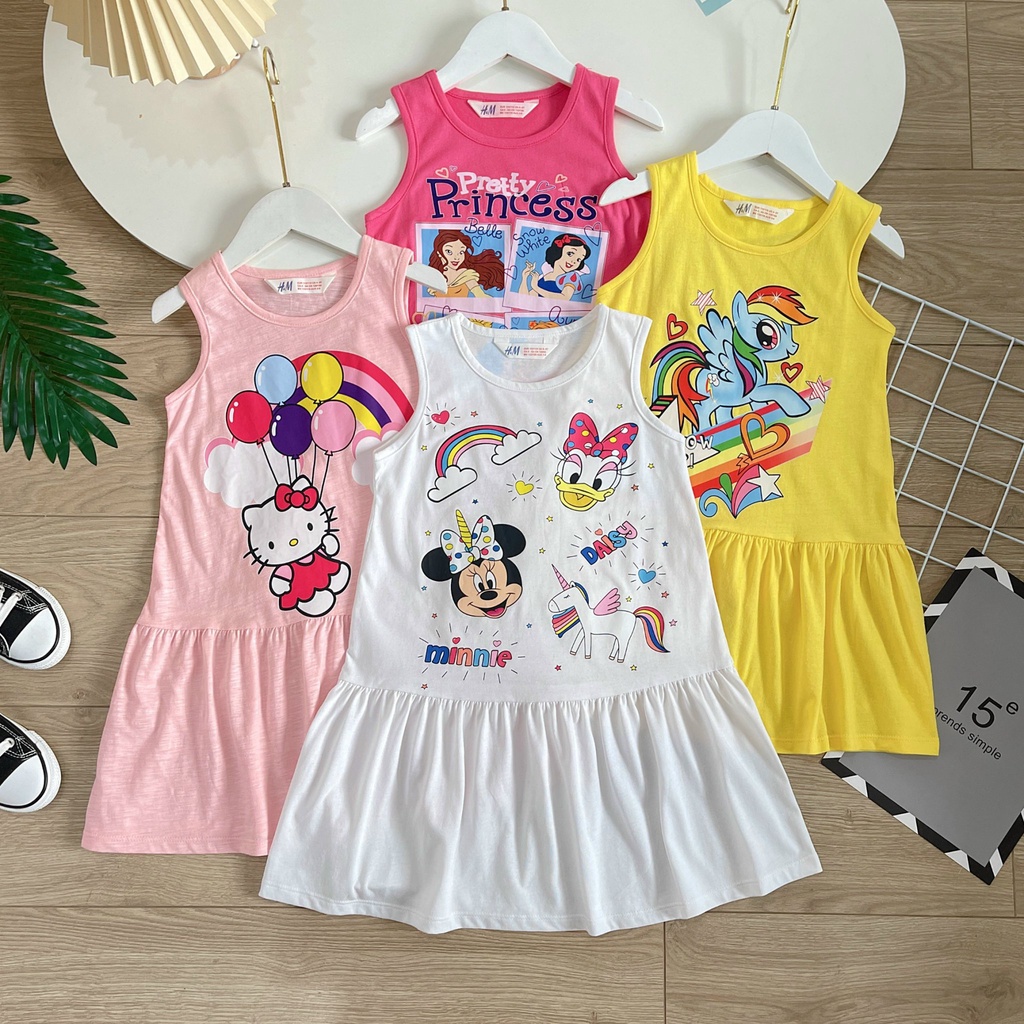 Váy bé gái size 13-35kg form xoè mặc hè