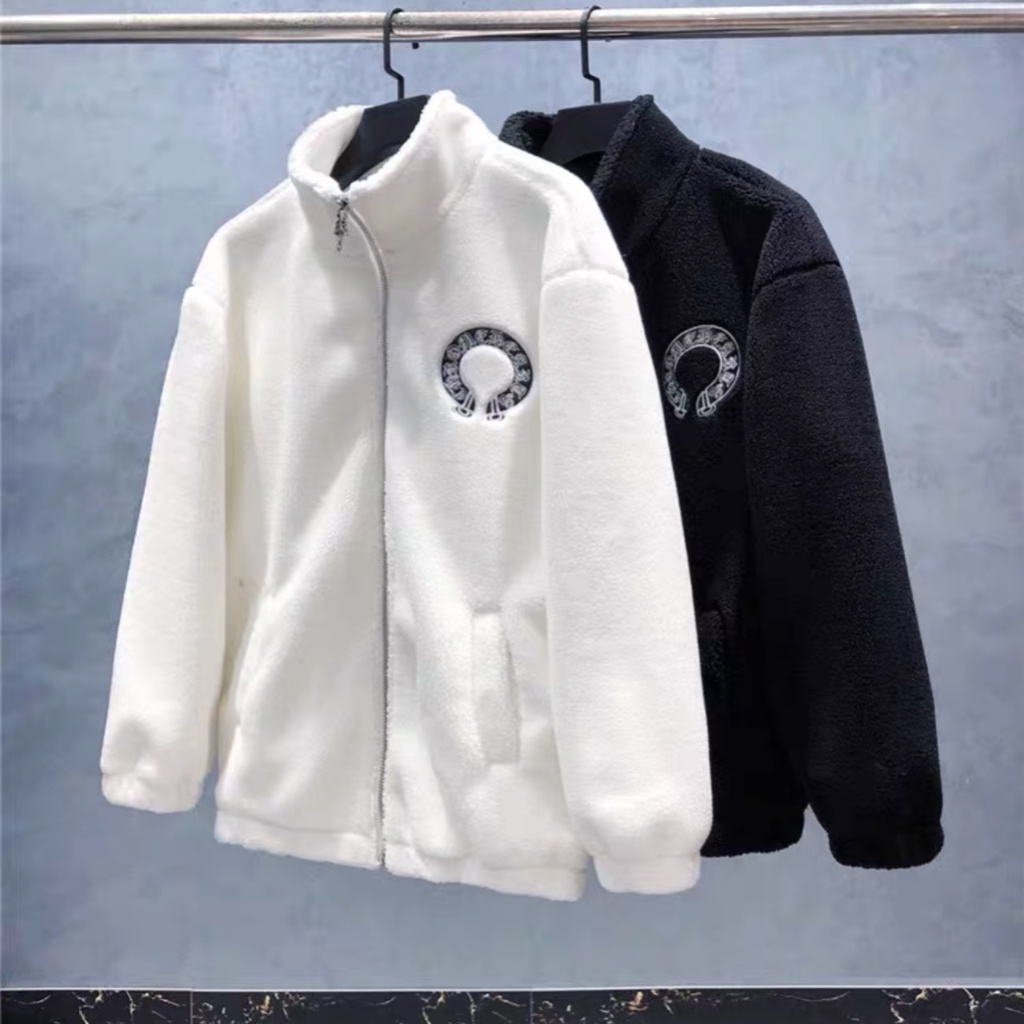 Áo Khoác, Áo Khoác Lông Chrome Hearts Dáng Rộng Unisex Cho Nam Nữ