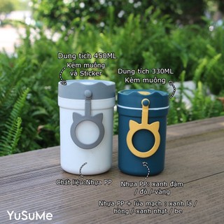 Cốc Đựng Canh💖FREESHIP💖330ml Lúa Mạch Kèm Muỗng
