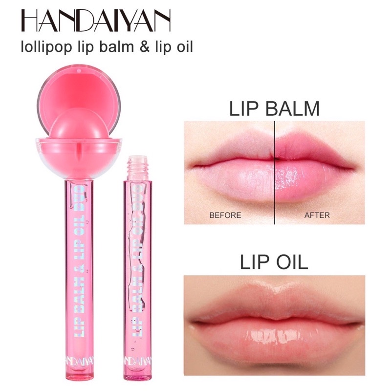 Son dưỡng kẹo mút HANDAIYAN lollipop lip balm & lip oil
