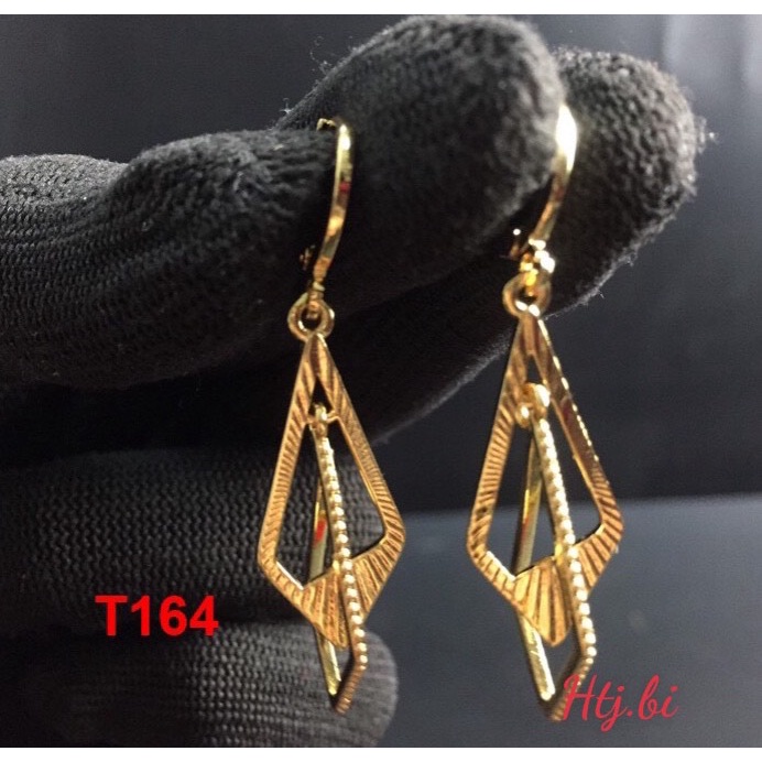 Bông tai  nữ mạ vàng dáng dài nhẹ nhàng sáng bóng htj
