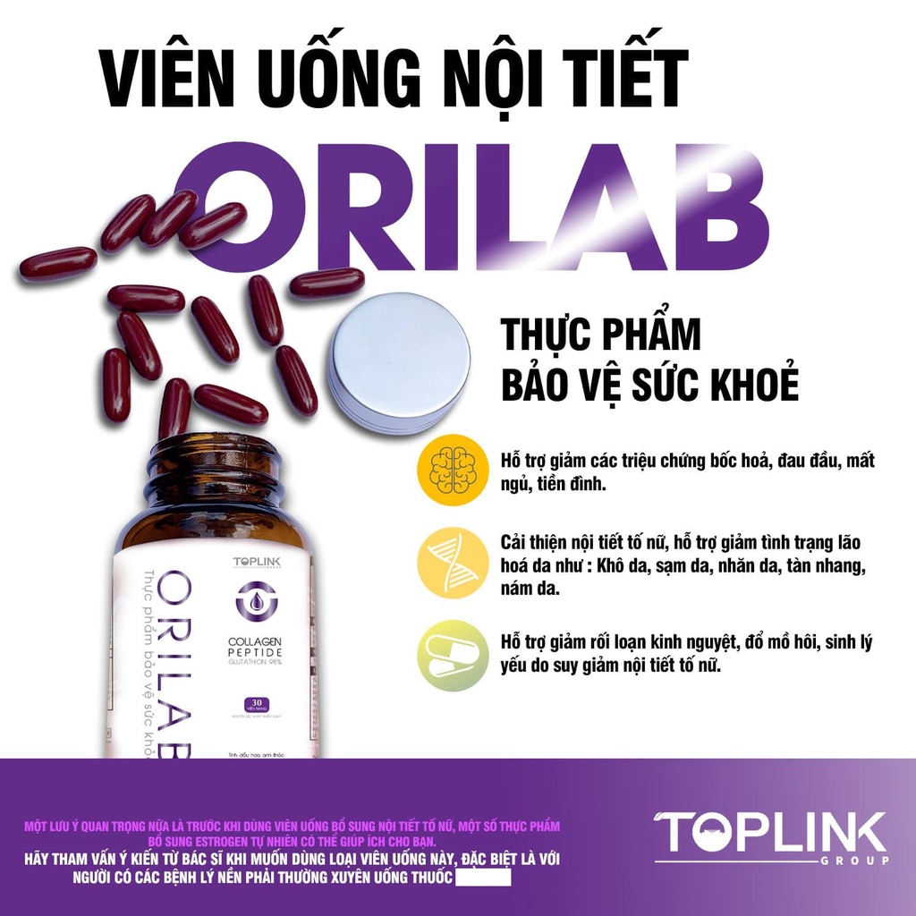 Viên Uống Nội Tiết Tố Nữ ORILAB, Cân Bằng Nội Tiết, Hết Khô Hạn & Đẹp Da - Lọ 30 viên [ Auth - 100% ] | BigBuy360 - bigbuy360.vn