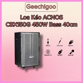 Loa kéo acnos cbx150g 450w bass 40cm 15'' tặng kèm 2 mic hát hàng chính hãng
