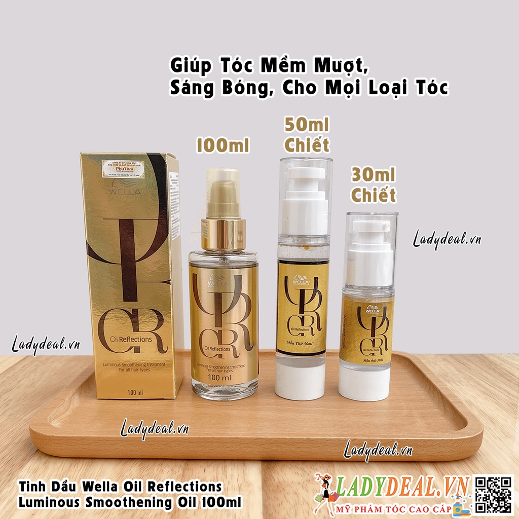 Wella - Tinh Dầu Wella Oil Giúp Tóc Mềm Mượt, Sáng Bóng, Cho Mọi Loại Tóc Reflections Luminous Smoothening Oil 100ml