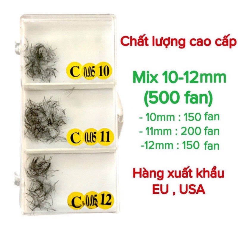 Mi fan premade 4D mix các loại, 1 hộp 500 fan hoặc 1000 fan