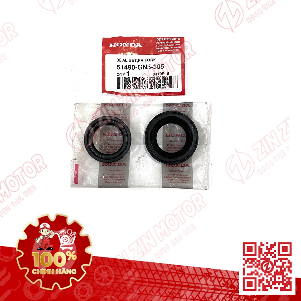 Bộ Phốt Phớt Phuộc Trước Vario 160 , Vario 2018 , Vario 2017 , Sonic 150R , Grand 51490GN5305 Chính Hãng