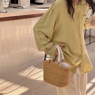 Áo sơ mi lụa cát (2308), Áo sơ mi nữ dài tay Hàn Quốc