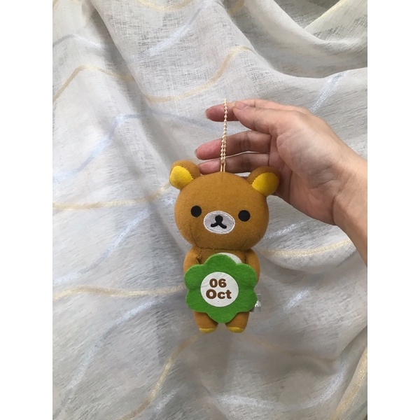 Gấu bông móc khóa bi Rilakkuma 14cm