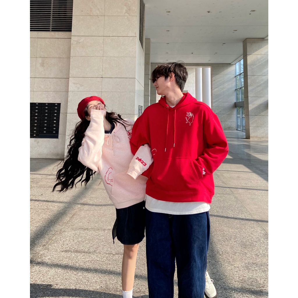 Fernweh/Fw.goods - Lita Pink Hoodie - Áo khoác chui đầu màu xám hồng | BigBuy360 - bigbuy360.vn