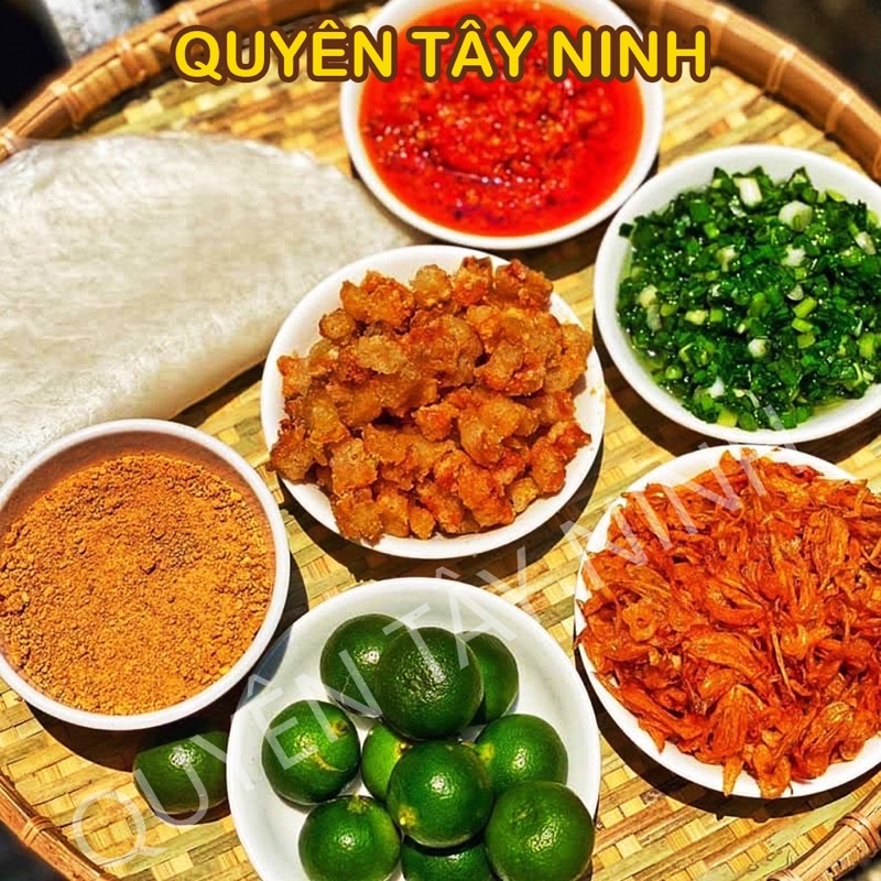 Bánh tráng DẺO TRỘN TÓP MỠ HÀNH LÁ siêu nghiện, bánh tráng phơi sương Tây Ninh