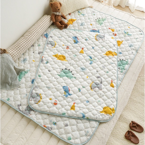 Thảm chống thấm cotton organic Prielle /thảm em bé /miếng lót em bé/ Made in Korea