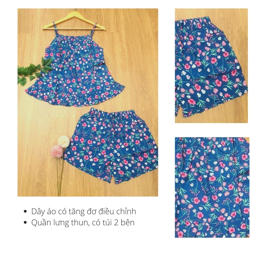 Đồ bộ 2 dây nữ Obee's Closet Đồ bộ ngắn mặc nhà vải tôn  cao cấp sợi cotton tự nhiên cho mùa hè thoáng mát