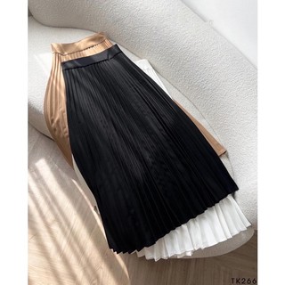 Chân váy xếp ly dài ( ảnh shop chụp)