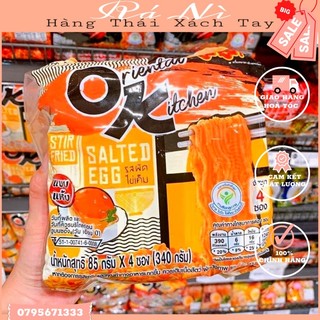 Mì sốt trứng muối ok mama thái lan lốc 4 gói 340g