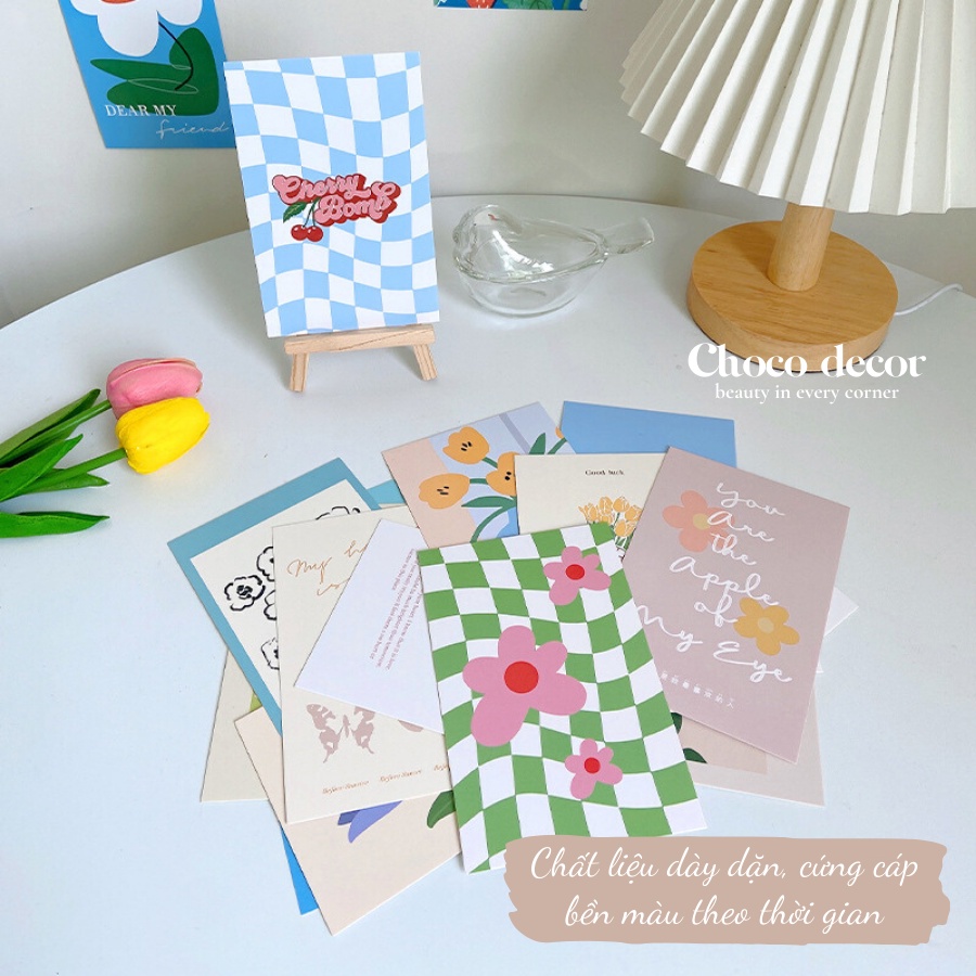 30 tấm tranh trang trí Cherry bomb, postcard decor phòng ngủ, phụ kiện chụp ảnh