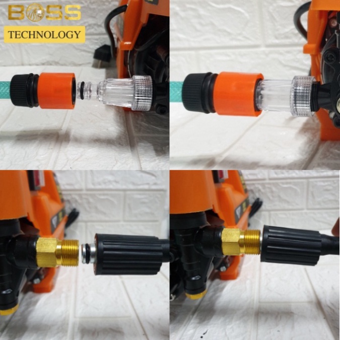 BH 24 Tháng Máy rửa xe mini áp suất cao - Có chỉnh áp tặng kèm bình bọt và dây 15m ...