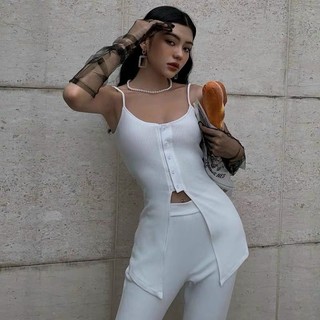 Áo 2 dây nữ body phối kiểu