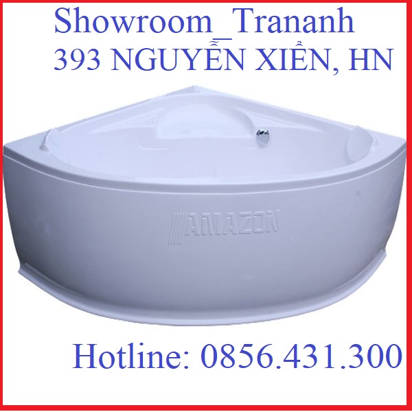 BỒN TẮM GÓC AMAZON TP-7064, BỒN TẮM NHỰA ACRYLIC 1.4M CHÂN INOX, CÓ YẾM ( 140*140*60CM).