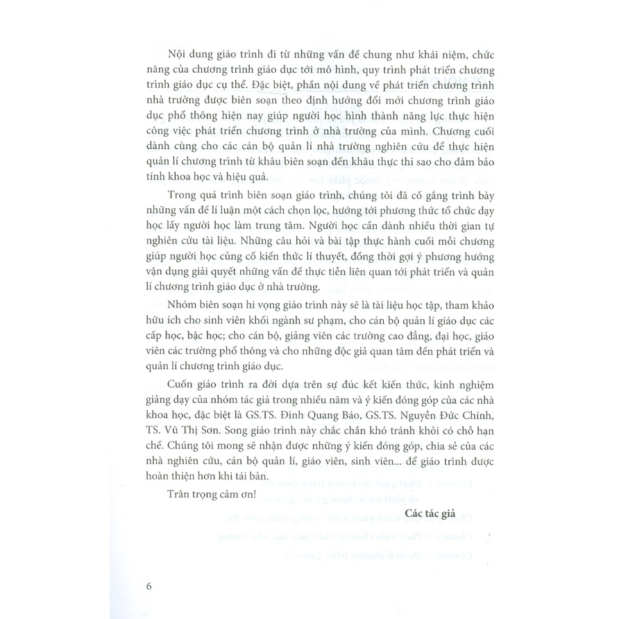 Sách - Phát Triển Và Quản Lí Chương Trình Giáo Dục