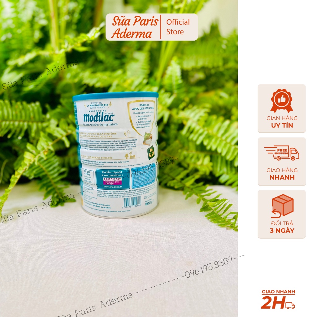 Sữa gạo Modilac Expert Riz cho bé dị ứng đạm sữa bò Pháp 800gr_